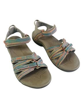 Teva Tirra Taupe Multi Colorway Sandals Size 10